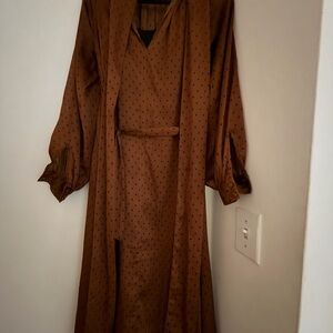 Banana Republic Brown Polka Dot Dress